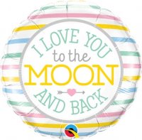 18" I Love You To The Moon Foil Balloons