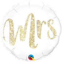 (image for) 18" Mrs Gold Glitter Foil Balloons