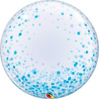 24" Blue Confetti Dots Deco Bubbles