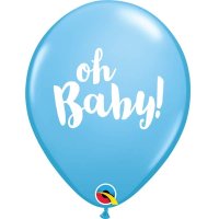(image for) 11" Pale Blue Oh Baby! Latex Balloons 25pk