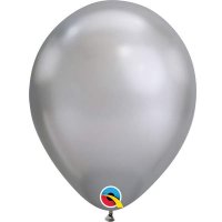 (image for) 11" Chrome Silver Latex Balloons 25pk