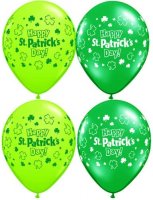 (image for) 11" St Patricks Day Assorted Latex Balloons 25pk