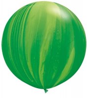 30" Green Rainbow Super Agate Latex Balloons 2pk