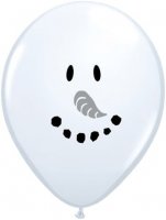 5" Snowman Face Latex Balloons 100pk