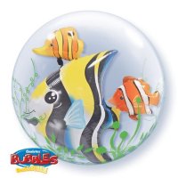 24" Seaweed Tropical Fish Double Bubble Balloons