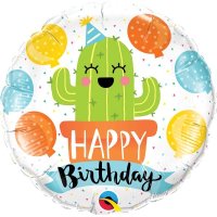 (image for) 18" Birthday Party Cactus Foil Balloons