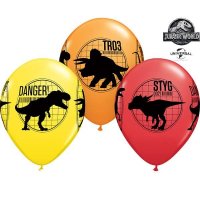 11" Jurassic World Fallen Kingdom Latex Balloons 6pk