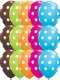(image for) 11" Big Polka Dots Mixed Latex Balloons 50pk
