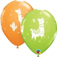11" Llamas Assorted Latex Balloons 6pk