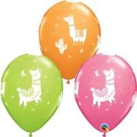 11" Llamas Assorted Latex Balloons 25pk