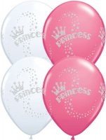 11" Princess Sparkle Latex Balloons 25pk