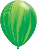 11" Green Rainbow Super Agate Latex Balloons 25pk