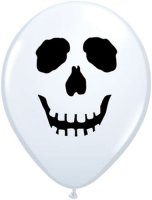5" Skull Face Latex Balloons 100pk