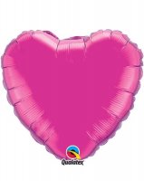 9" Magenta Heart Foil Balloon
