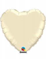 (image for) 18" Pearl Ivory Heart Foil Balloon