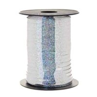 (image for) Metallic Holographic Silver Curling Ribbons 250m