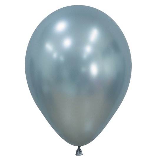 (image for) 12" Silk Arctic Blue Latex Balloons 50pk