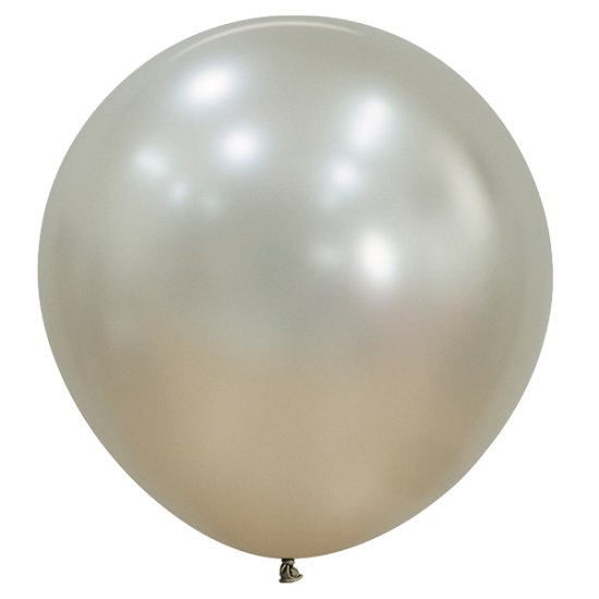 (image for) 24" Silk Cream Pearl Latex Balloons 3pk