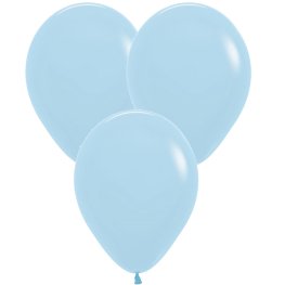 (image for) 5" Pastel Matte Blue Latex Balloons 50pk