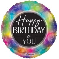 (image for) 18" Happy Birthday To You Rainbow Foil Balloons