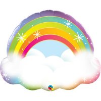 (image for) Sparkling Rainbow Supershape Balloons