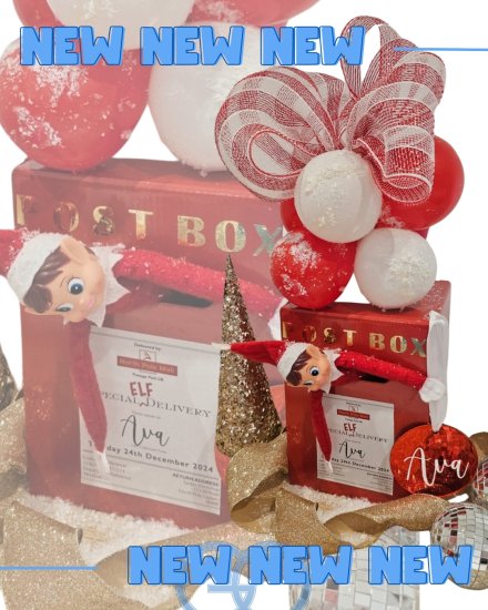 Red Flower Box / Elf Post Box Pack of 10