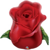 Red Rose Bud Supershape Balloons