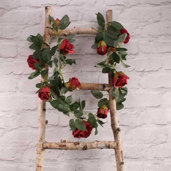 (image for) Red Artificial Rose Garland