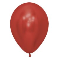 12" Reflex Crystal Red Latex Balloons 50pk