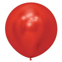 24" Reflex Crystal Red Latex Balloons 3PK