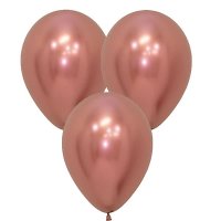 5" Reflex Rose Gold Latex Balloons 50pk