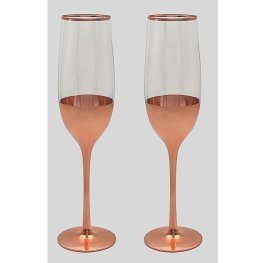 (image for) Rose Gold Flutes Set Of 2