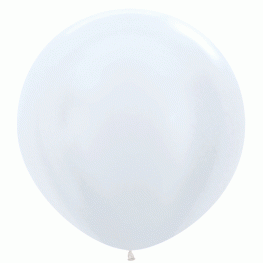 (image for) 36" Satin White Latex Balloons 2pk