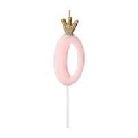 Light Pink Birthday Candle Number 0