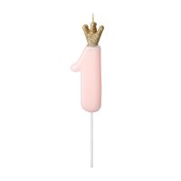 (image for) Light Pink Birthday Candle Number 1