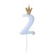 (image for) Light Blue Birthday Candle Number 2