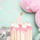 (image for) Light Pink Birthday Candle Number 4