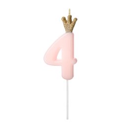 (image for) Light Pink Birthday Candle Number 4