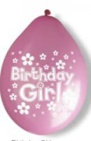 10" Happy Birthday Girl Latex Balloons 6 Packs Of 10