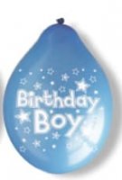 10" Birthday Boy Latex Balloons 6 Packs Of 10
