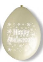 10" Anniversary Latex Balloons 6 Packs Of 10
