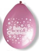 10" Christening Girl Latex Balloons 6 Packs Of 10