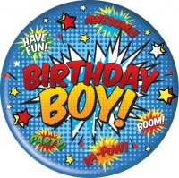 Ka Pow Birthday Boy Jumbo Badge
