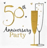 50th Anniversary Invitation Cards 6pk