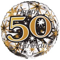 (image for) 18" Happy 50th Birthday Male Foil Balloons