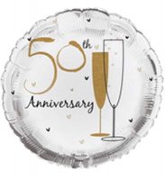 18" 50th Wedding Anniversary Foil Balloons