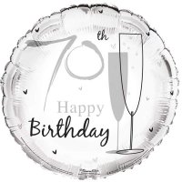 18" Happy 70th Birthday Foil Balloons