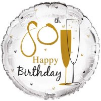 18" Happy 80th Birthday Foil Balloons