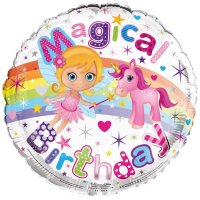 (image for) 18" Magical Birthday Foil Balloons