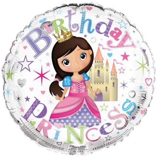 18" Birthday Princess Foil Balloons